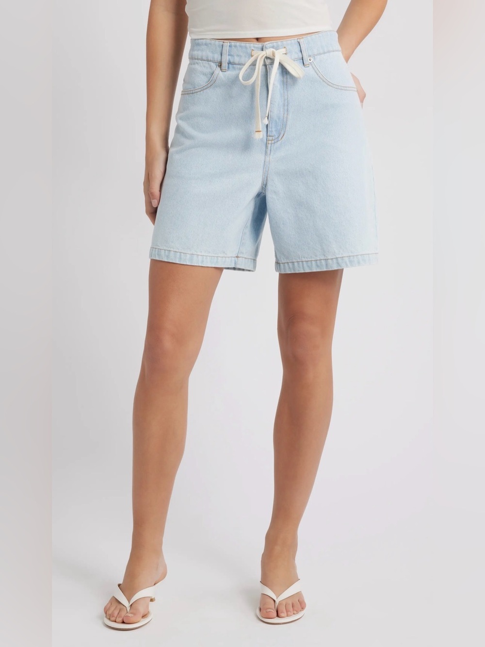 Wayf Rowan Denim Drawstring Shorts